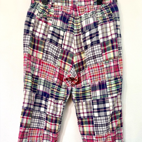 Vintage Madras Patchwork Polo Ralph Lauren Philip Pant | 90s / Y2K Preppy Chino - Picture 10 of 11